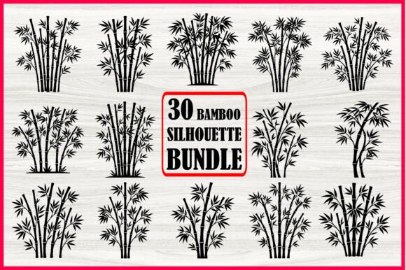 30 Bamboo Silhouette SVG Bundle for Zen & Tropical Projects