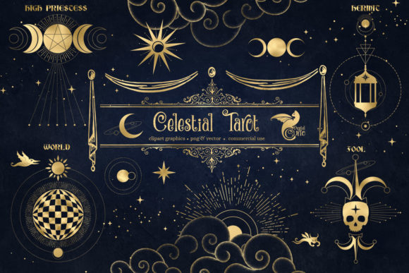 Celestial Tarot Illustrations: Unlock a Universe of Esoteric Design