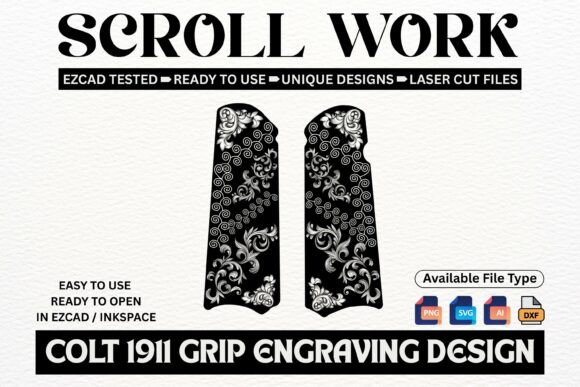Colt 1911 Grip Scroll Engraving Design: Elevate Your Craft