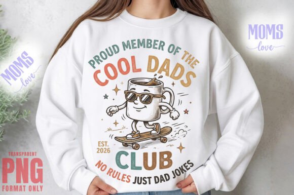Cool Dads Club PNG: A Playful Design for Modern Fatherhood
