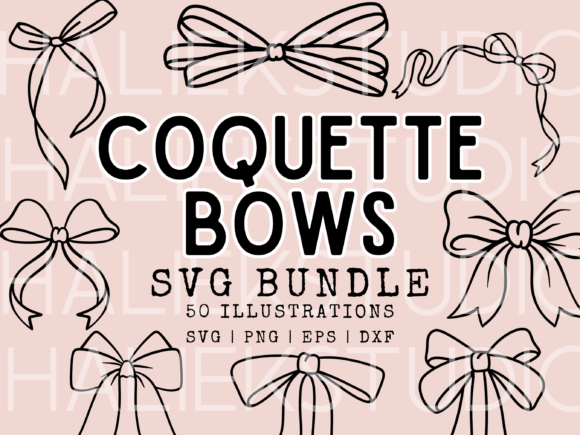 Coquette Bows SVG Illustrations: 50 Designs for Your Projects
