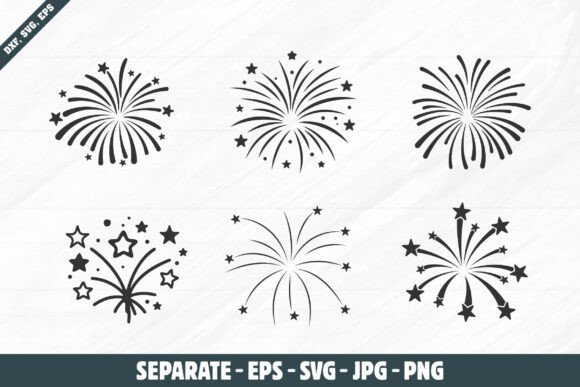 Fireworks Burst Silhouette: A Designer's Go-To Firework Svg
