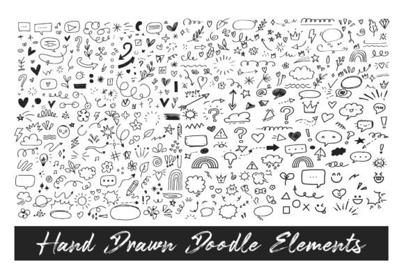 Hand Drawn Doodle Elements Mega Set Pro! A Designer's Toolkit