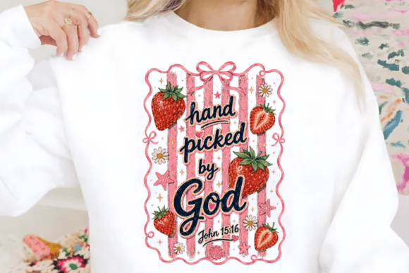 Hand Picked by God Christian PNG: Summer Faith Design