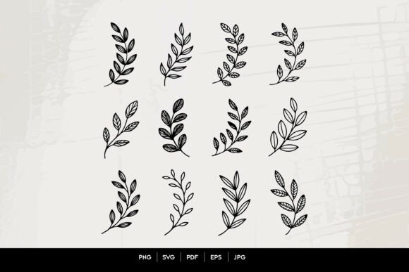Leaf Branch Line Art SVG Set: Your Go-To Botanical Toolkit