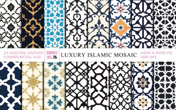 Luxury Islamic Mosaic Seamless Pattern: A Designer's Asset