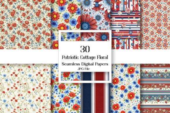 Patriotic Cottage Floral Papers: A Designer's Guide