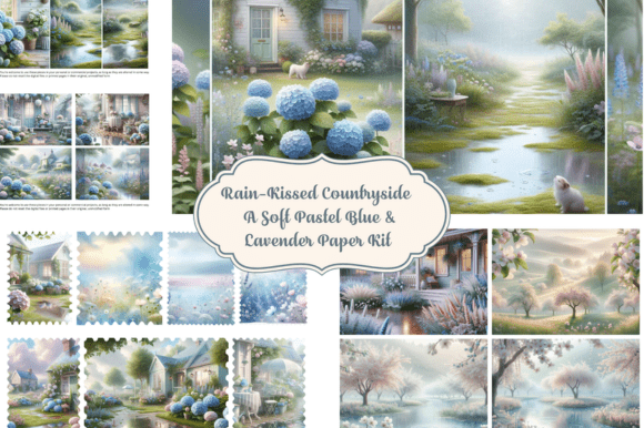 Rain Kissed Countryside Paper Kit: A Serene Design Foundation