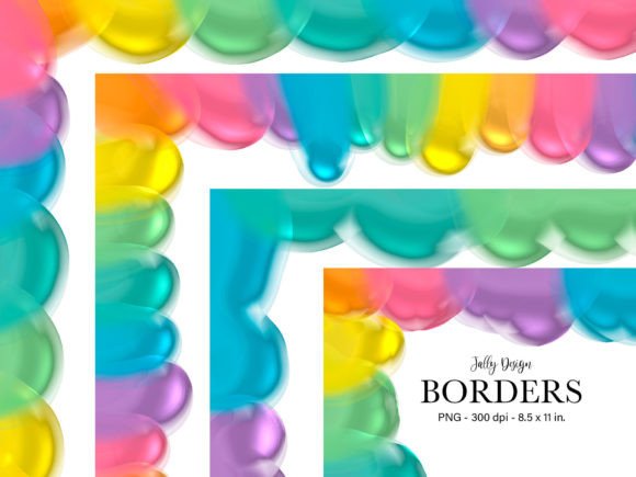Rainbow Jelly Gummy Frames: Sweet Design for Any Project