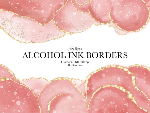 Unleash Creativity with the Pink Alcohol Ink Border Collection